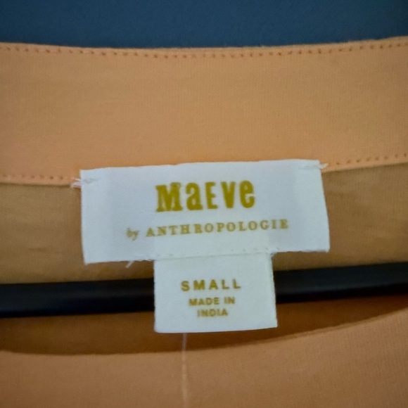 Anthropologie Maeve Light Orange Ruffle Hem Sleeveless Top - Size S - Picture 5 of 5